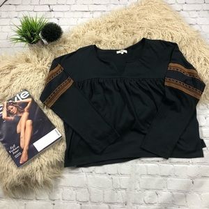 Madewell babydoll lace trip top
